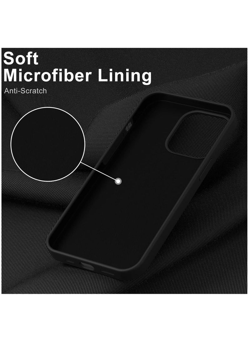 DUSALA Soft Liquid Silicon iPhone 14 Pro Case 6.1 Inch Slim-Soft, Stylish Shockproof Protective with Microfiber Lining Case Cover-Black - Image 5