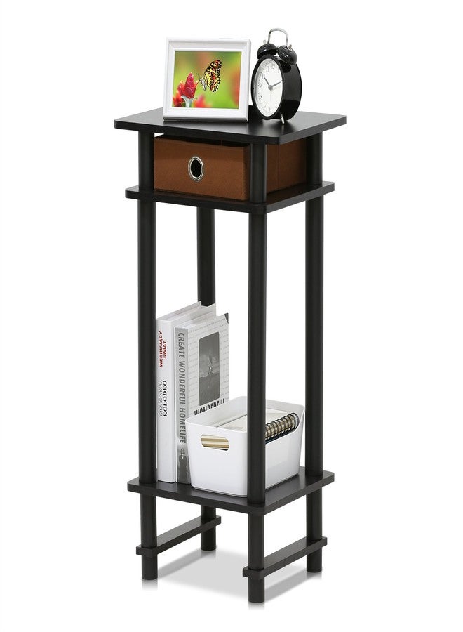 Furinno 17017 Turn-N-Tube End Table, 1-Pack, Espresso - Image 1