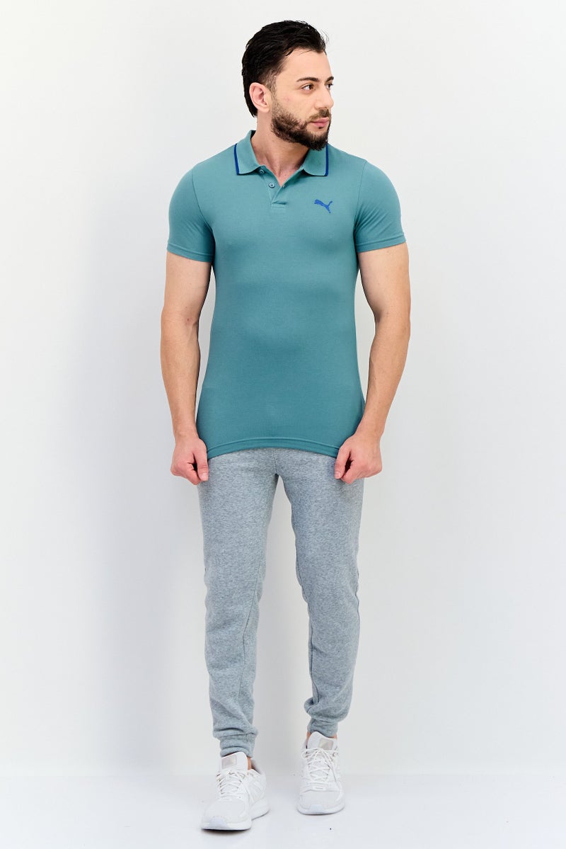 PUMA Men Sportswear Fit Short Sleeve Outdoor Polo Shirt, Sage Green - Image 4