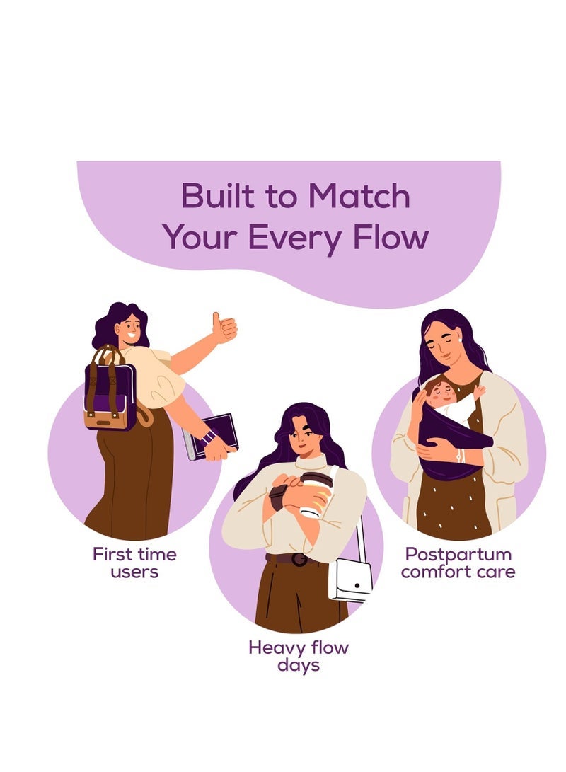 عشية أي وقت مضى ايفريف سروال داخلي للبنات والنساء ، (XXL-XXXL) ، 10 قطع ، تغطية 360 درجة ، 0٪ تسريبات ، امتصاص عالي للتدفق الغزير ، ضمادات ولادة الأمومة ، حماية ما بعد الولادة والمبيت ، لباس داخلي يمكن التخلص منه - Image 4