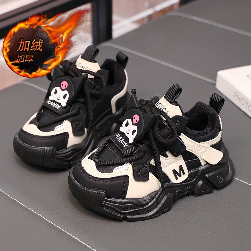 Girls Shoes Children'S Torre Shoes Big Children'S Sports Cotton Shoes Fleece-Lined - Image 1