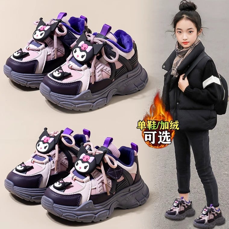 Girls Shoes Children'S Torre Shoes Big Children'S Sports Cotton Shoes Fleece-Lined - Image 2