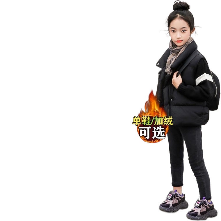 Girls Shoes Children'S Torre Shoes Big Children'S Sports Cotton Shoes Fleece-Lined - Image 3