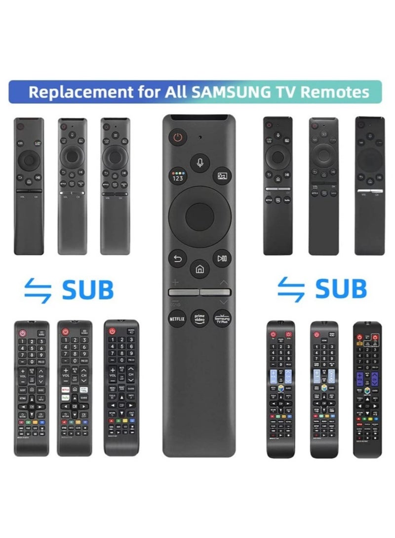 PopZa Universal Voice Remote Control for Samsung TV Remote All Samsung LED QLED UHD SUHD HDR LCD HDTV 4K 3D Curved Smart TVs, with Shortcut Buttons for Netflix, Prime Video - Image 3