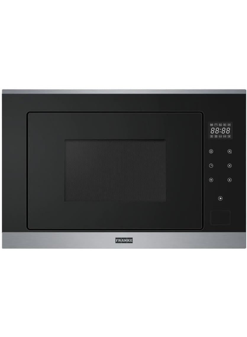 Franke FSM 25 MW XS ،فرانكي مايكروويف مدمج مع شواية، 25 لتر، ستانلس ستيل وزجاج أسود