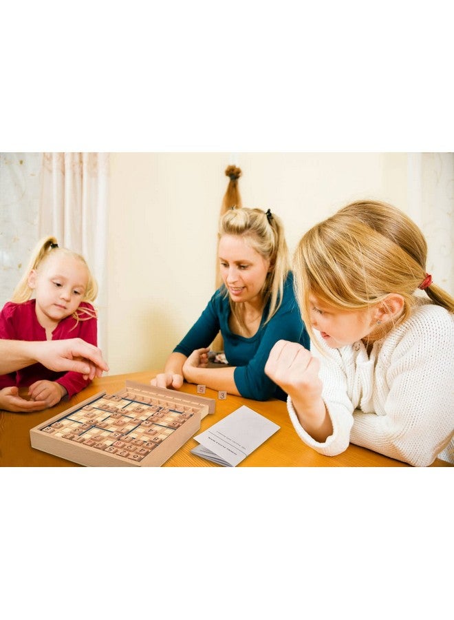 BOHS Wooden Sudoku Board Game With Drawer - With Book Of 100 Sudoku Puzzles For Adults - Brain Teaser Desktop Toys - Image 2