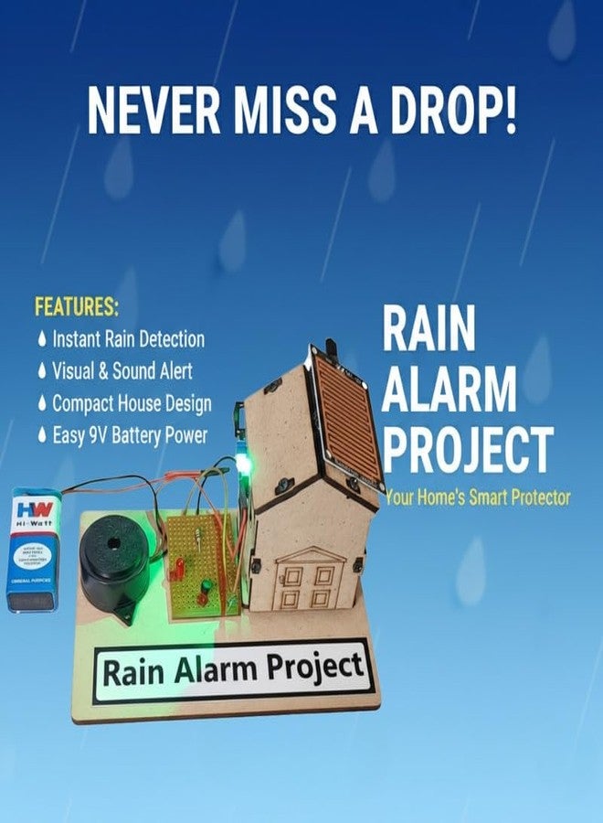 ESPtronics Rain Alarm with Buzzer Electronic Science Project Kit Working Model for Class 12 Physics STEM Educational DIY Experiment for School Kids and Student. - Image 4