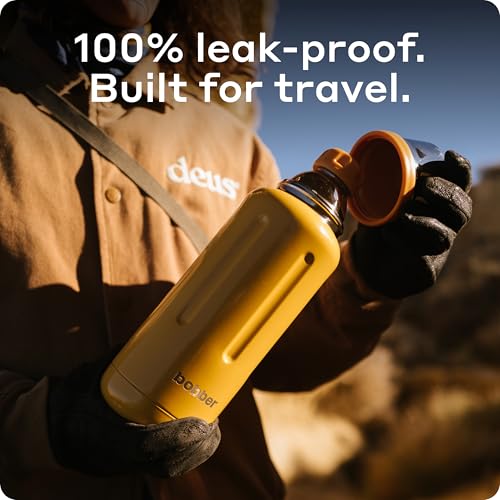 Bobber - 34 oz Vacuum Insulated Stainless Steel Water Bottle with Cup Lid - Dishwasher Safe - Keeps Drinks Hot for 48 Hours and Cold for 72 Hours - Triple Walled Thermo Flask (Ginger Tonic) - Image 3