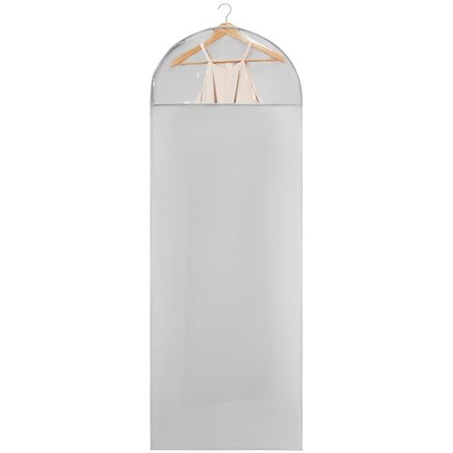 Carbrea 66 Inch Garment Bags for Hanging Clothes - Long Dress Bags for Gowms Closet Wardrobe Storage Travel - 1 Pack - Image 1