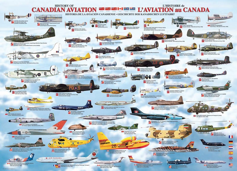 EuroGraphics History Canadian Aviation 1000 Piece Puzzle (6000-0231) - Image 2