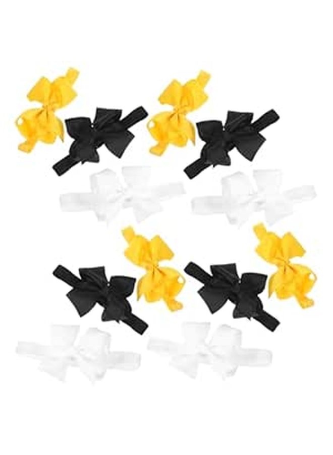 Mikikit 12pcs Knot Hair Bows Butterfly Design Headbands For Newborn - Image 1