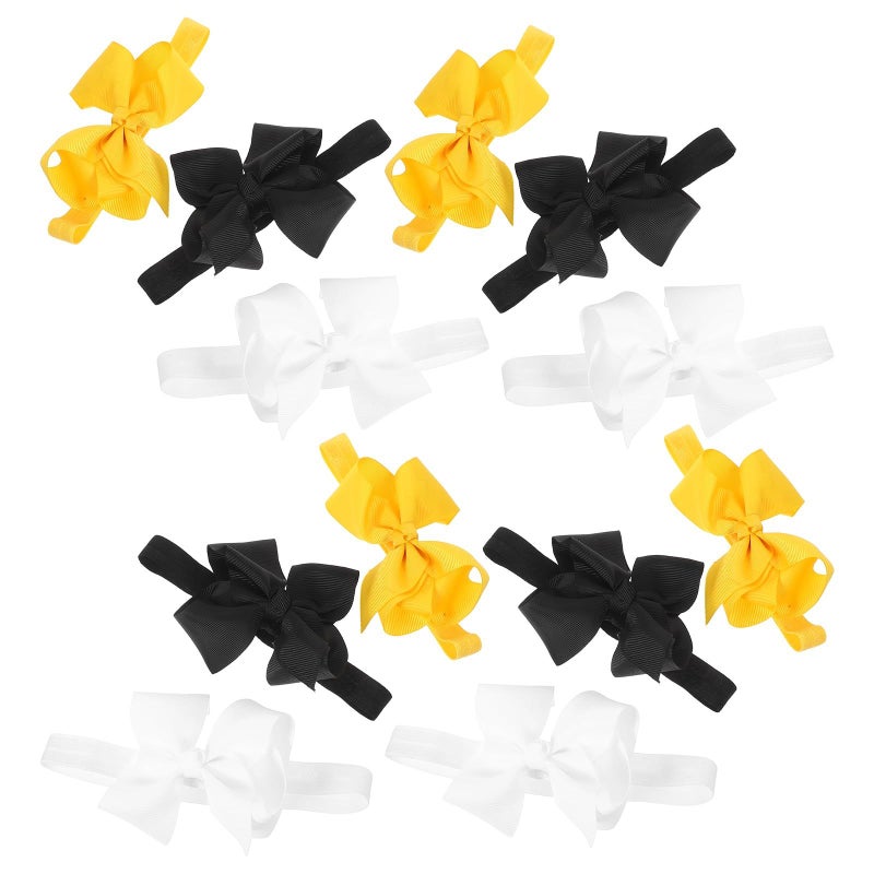 Mikikit 12pcs Knot Hair Bows Butterfly Design Headbands For Newborn - Image 2