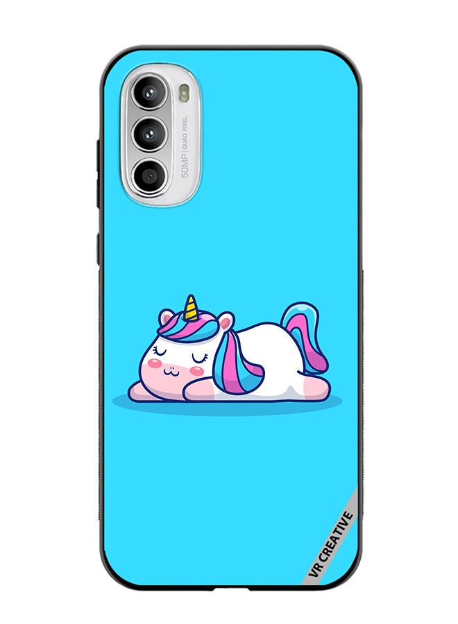 VR CREATIVE Protective Case Cover For Motorola Moto G82 Sleeping Pony Design Multicolour - Image 1