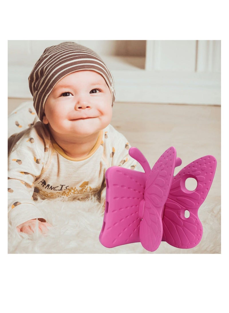 Raxoom iPad 9th 8th 7th Generation Case Kids Girls, Cute Butterfly Shockproof EVA Foam Super Protection Stand Cover for iPad 2021 2020 2019 10.2" and iPad Air 3 Pro 10.5" - Rose - Image 2