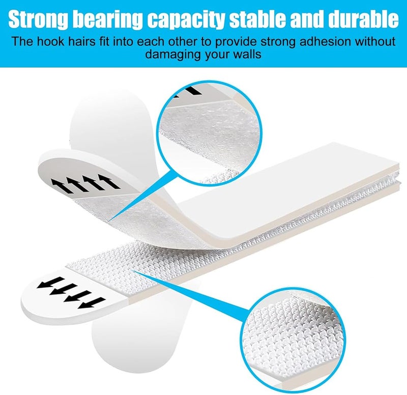 Bukela Picture Hanging Strips Heavy Duty, 36 Pairs Large Command Strips, Picture Hanger Kit, Damage Free Velcro Command Strips for Walls, Wall Sticky for Hanging without nails - Image 2
