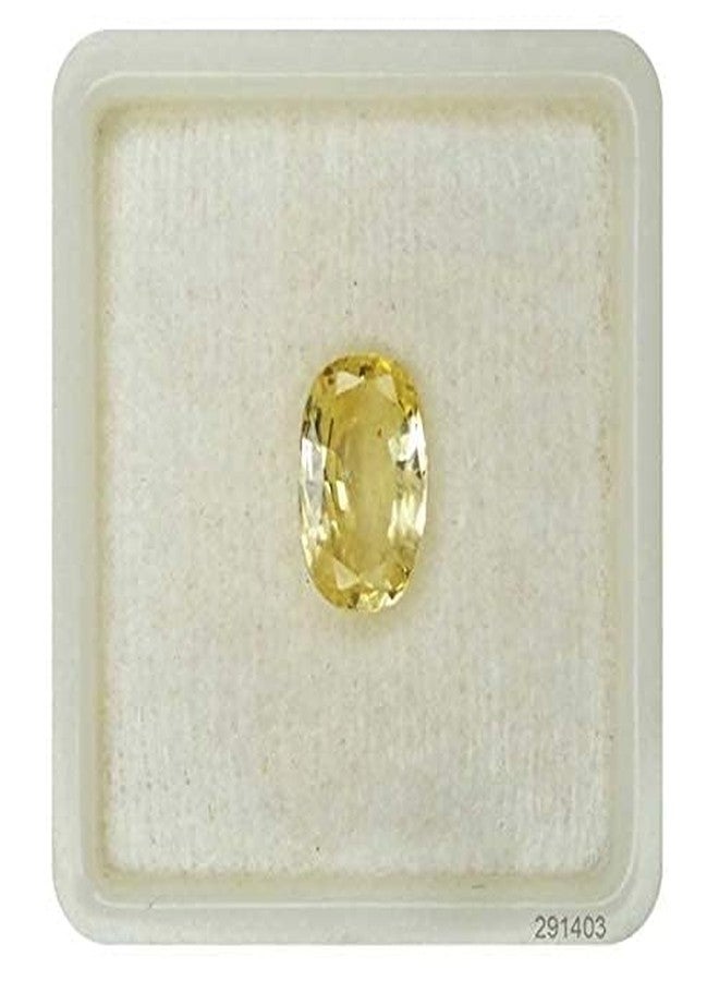 GEMS RIVER Original 2.00 Carat Yellow Sapphire/Pukhraj/Pokhraj Certified Natural Gemstone (K337) - Image 1