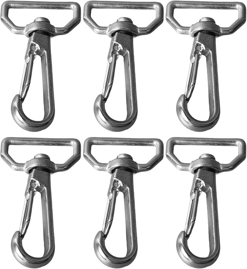 6 قطع من خطافات الربيع من الفولاذ المقاوم للصدأ 316، حلقات D، خطافات التثبيت لأشرطة الحزام وأطواق الحيوانات الأليفة - Image 1