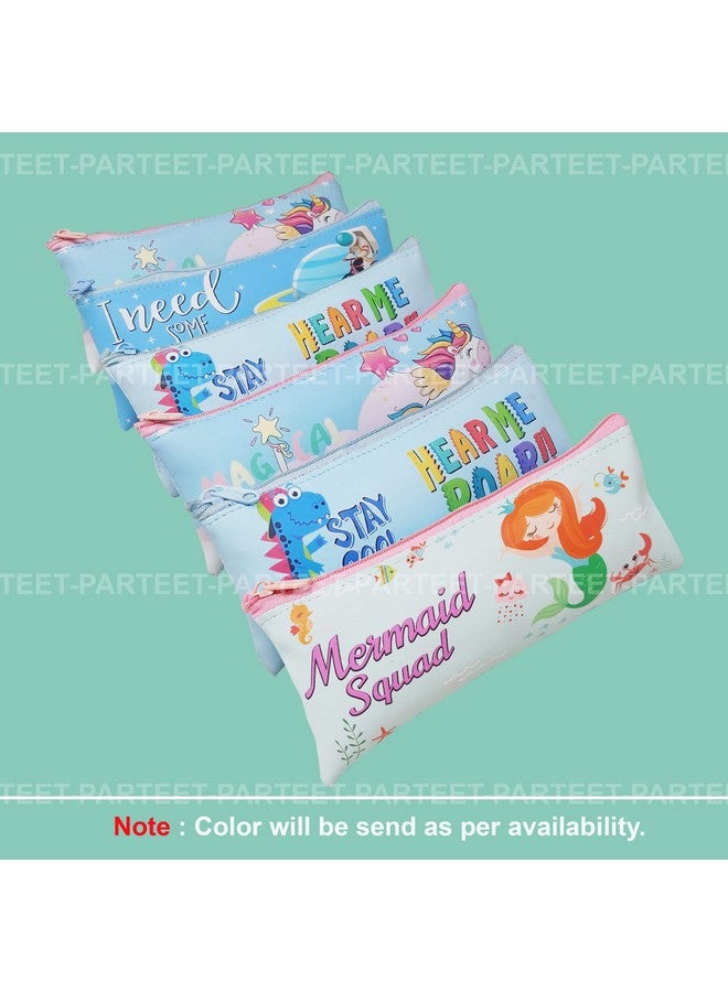 Parteet Birthday Party Return Gift - 6Pc Cartoon Printed Multipurpose Silicone Pouches With Stationery For Kids (Assorted Design, Multicolor) - Image 4