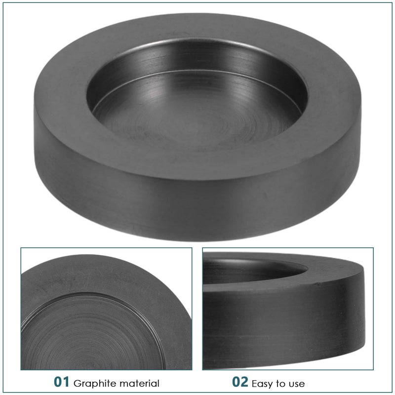 3.5ml Graphite Ingot Mold Round Silver Casting Mold for Jewelry Metal Smelting - Image 4