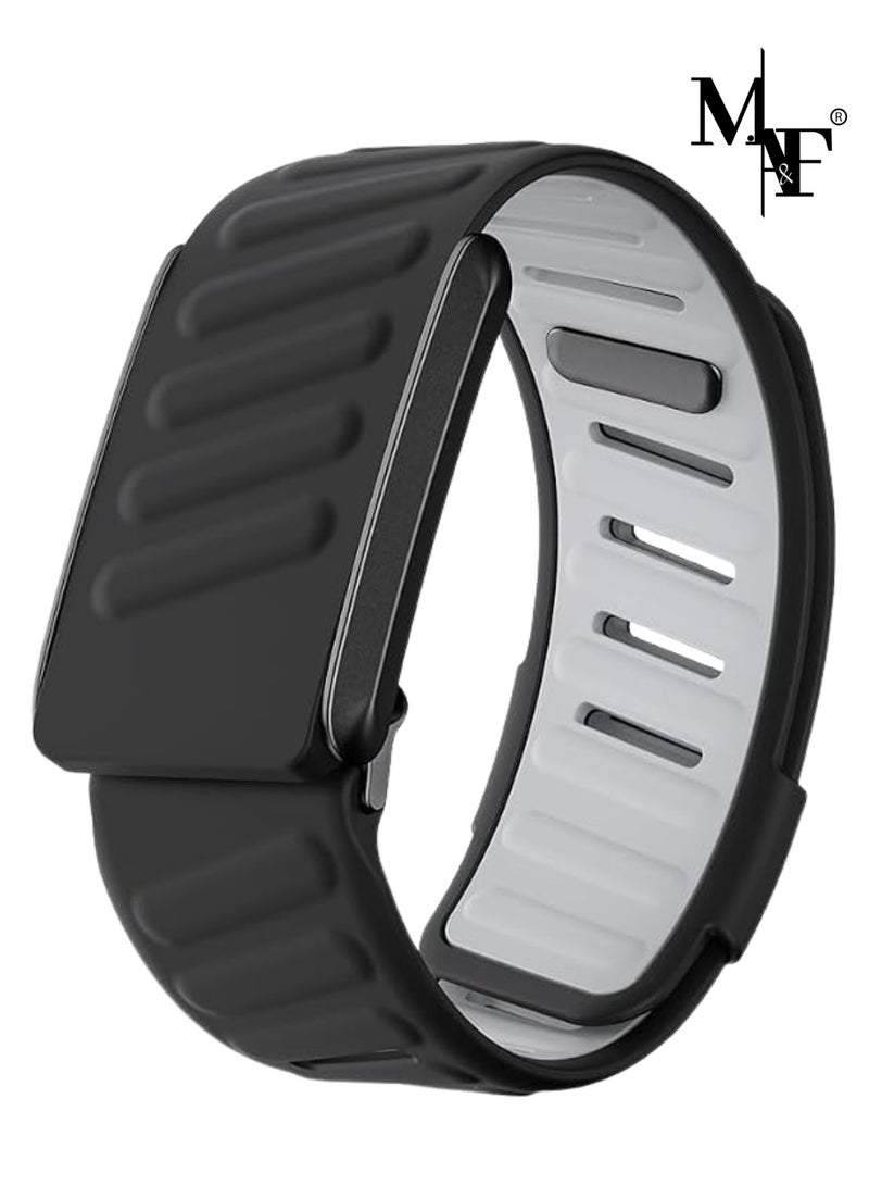 M.A&F's Durable Silicone Wristband Compatible with WHOOP 4.0 Band, Soft Silicone Sports Loop Strap for Men & Women, with U Shapped Connector - Image 1