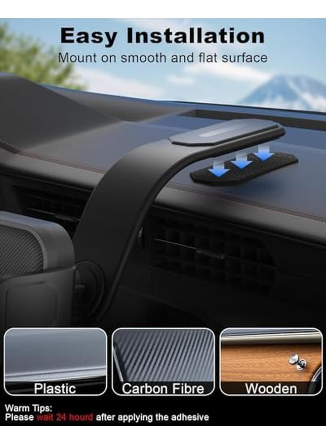 إيروريكس حامل هاتف للسيارة عالمي يثبت على لوحة القيادة والزجاج الأمامي وحامل هاتف للسيارة وحامل هاتف قابل للطي مصنوع من سبائك التيتانيوم للآيفون والهواتف الذكية التي تعمل بنظام أندرويد - Image 2