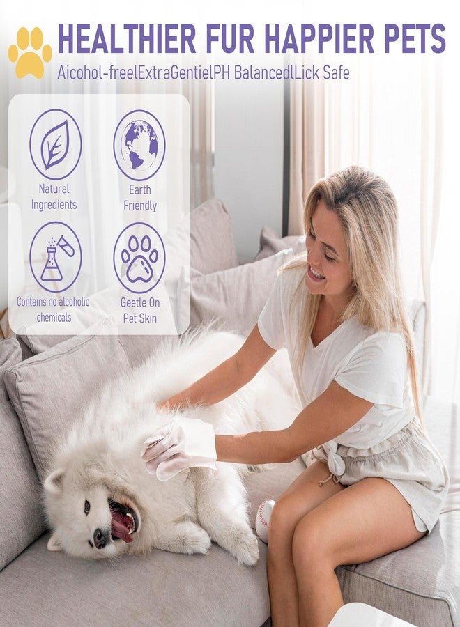 LEAGIM Pet Cleaning Glove Bathing Wipes for Dogs and Cats, Deodorizing No-Rinse Grooming Wipes for Paws, Body, and Butt, Perfect for Pet Dry Cleaning, Daily Care and Travel, Hypoallergenic, Unscented, 8 Pcs - Image 5