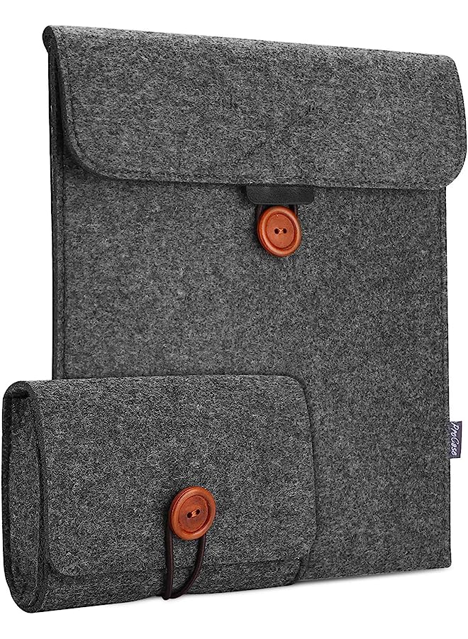 Procases Macbook Air 13 Inch/Macbook Pro 13 Inch Laptop Sleeve, Felt Sleeve Case Cover With An Extra Accessory Organizer For Macbook Air 13 / Pro 13 / Ipad Pro 12.9 –Black - Image 1