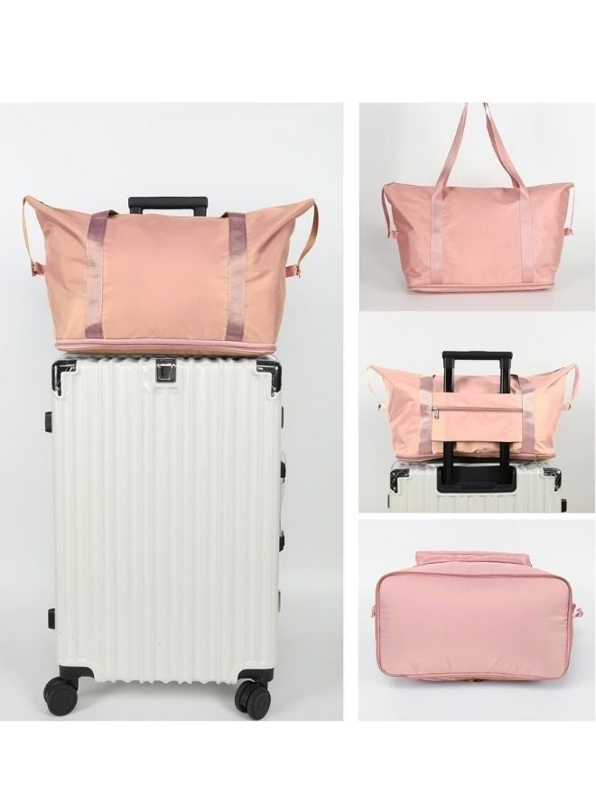 هونغ فو حقيبة رياضية قابلة للتوسيع مقاومة للماء للسفر والجيم والتمارين اليومية – شنطة متعددة الاستخدامات مع جيوب تنظيم داخلية واسعة وخفيفة الوزن لتخزين الملابس والمعدات الرياضية والأغراض الشخصية - Image 4