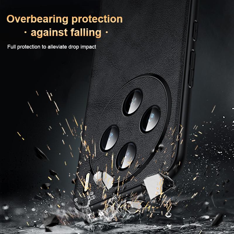 SULADA For Vivo X200 Ultra Shockproof Tpu Hybrid Handmade Leather Phone Case(Black) - Image 5