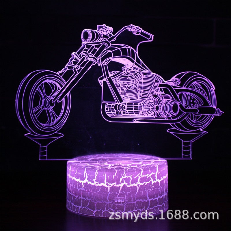 Dedicated To Harley Motorcycle Series Led Night Light Creative Colorful Visual 3D Lamp Gift Lamp - Image 1