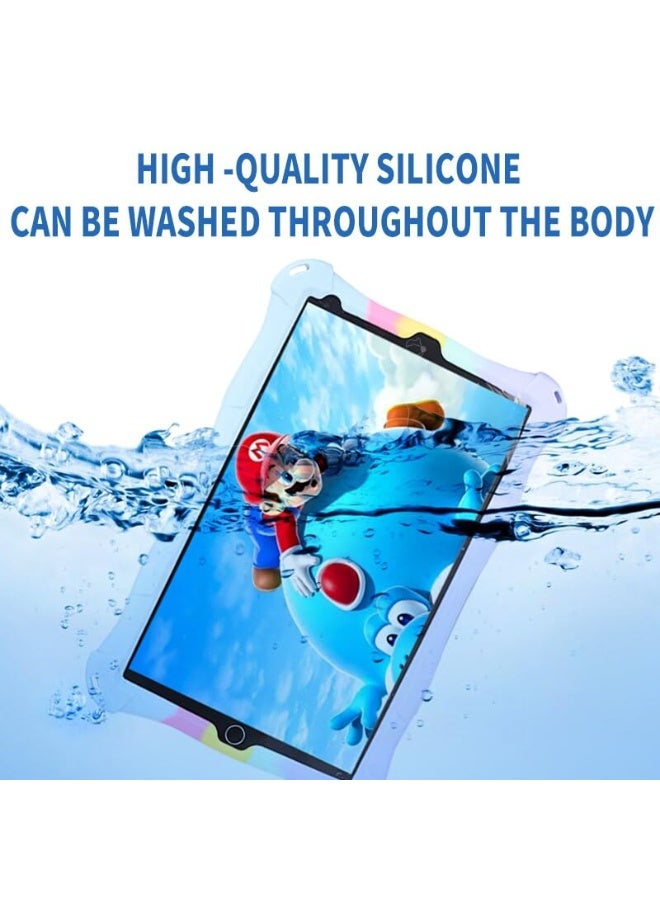 عام غطاء لوحي عالمي مضاد للصدمات من السيليكون الناعم للأطفال مقاس 10.1 بوصة: غطاء خفيف الوزن مع حامل، مقاس 25 * 16 سم / 9.84x6.3 بوصة. - Image 3