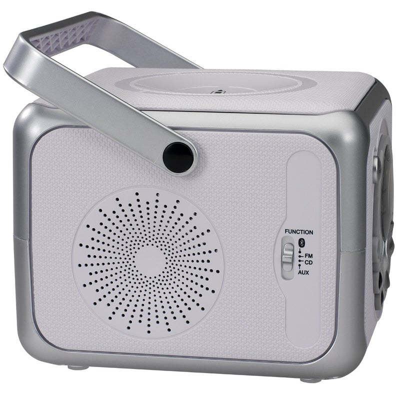 Jensen جنسن FM ستيريو CD555 بلوتوث بومبوكس، فضي، 7.00 × 9.75 × 6.00 بوصة - Image 4
