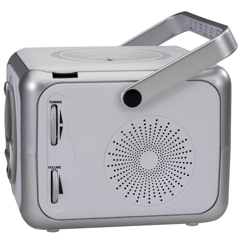 Jensen جنسن FM ستيريو CD555 بلوتوث بومبوكس، فضي، 7.00 × 9.75 × 6.00 بوصة - Image 2