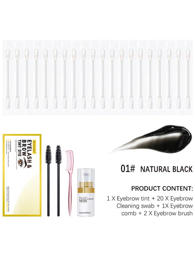 ibcccndc Eyelash And Brow Tint Color Kit, Instant Eyebrow Brown Hair Color Kit Voluminous Coloring For Lash And Brow Perfect Partner For Lash Perm Lift Lamination Treatment, Quick Results (Natural Black)  - Image 3