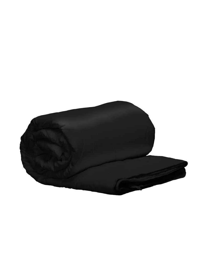 Stoa Paris Stoa Paris Satin Comforter Double Bed with 300 TC Ultra Satin Fabric Gifts for Women Housewarming Couples Wedding Bedroom Home Furnishing Date Night Collection Midnight Black 