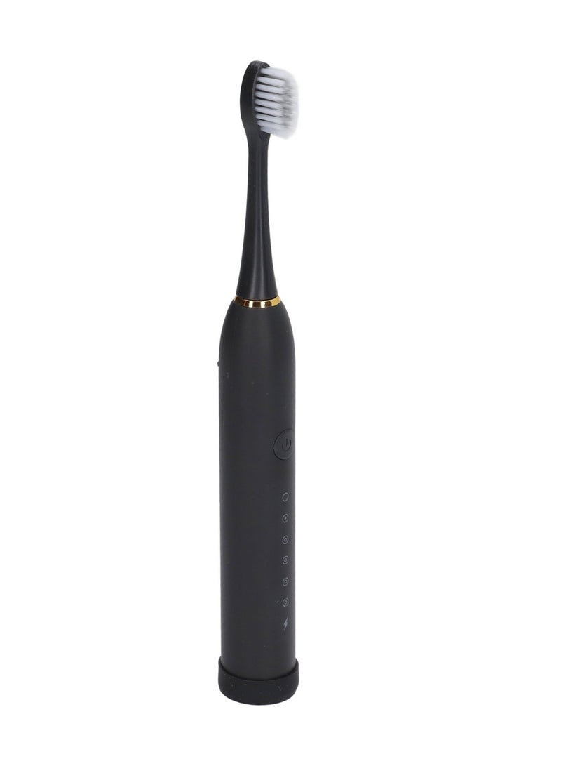 Velaurs Electric Toothbrush IPX7 Waterproof 6 Modes Rechargeable Automatic Tooth Brush with 4 Heads Blac - Image 3