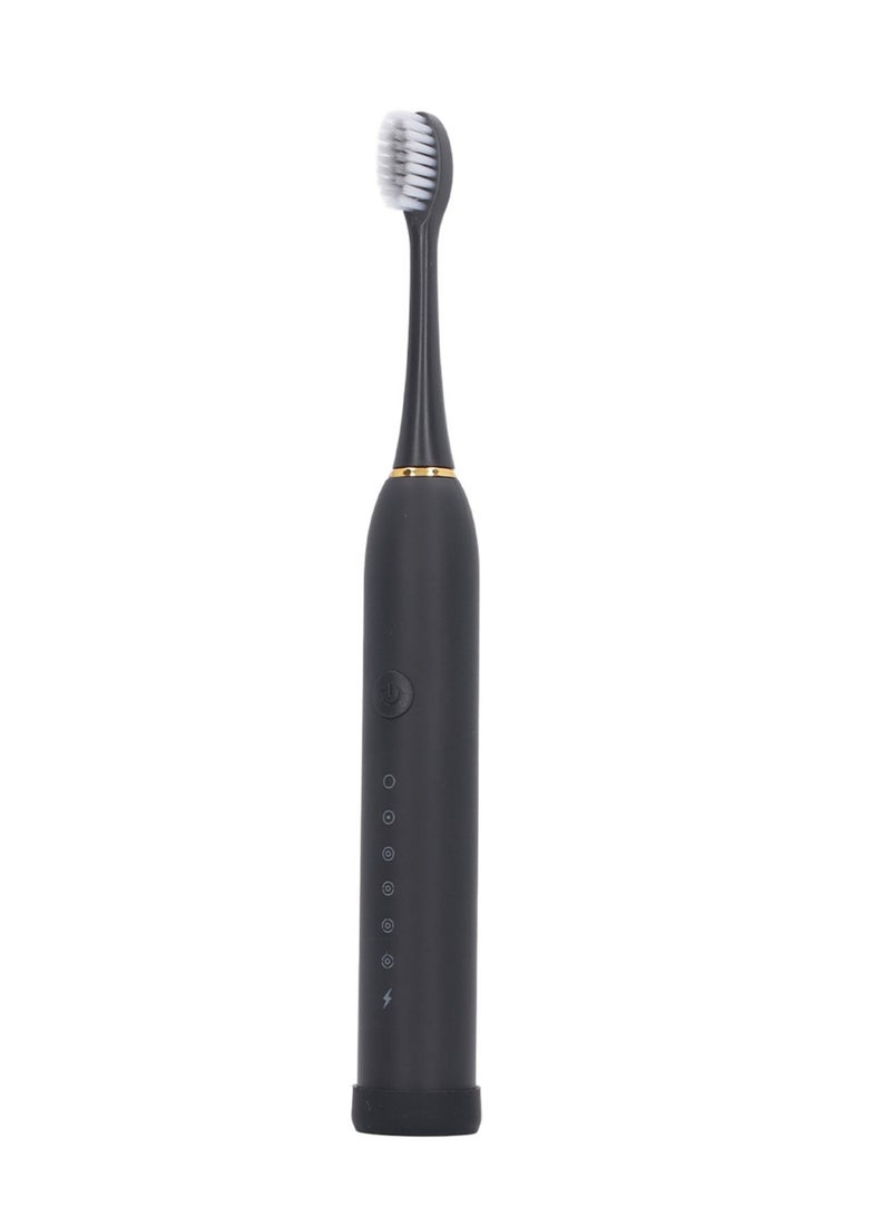 Velaurs Electric Toothbrush IPX7 Waterproof 6 Modes Rechargeable Automatic Tooth Brush with 4 Heads Blac - Image 2