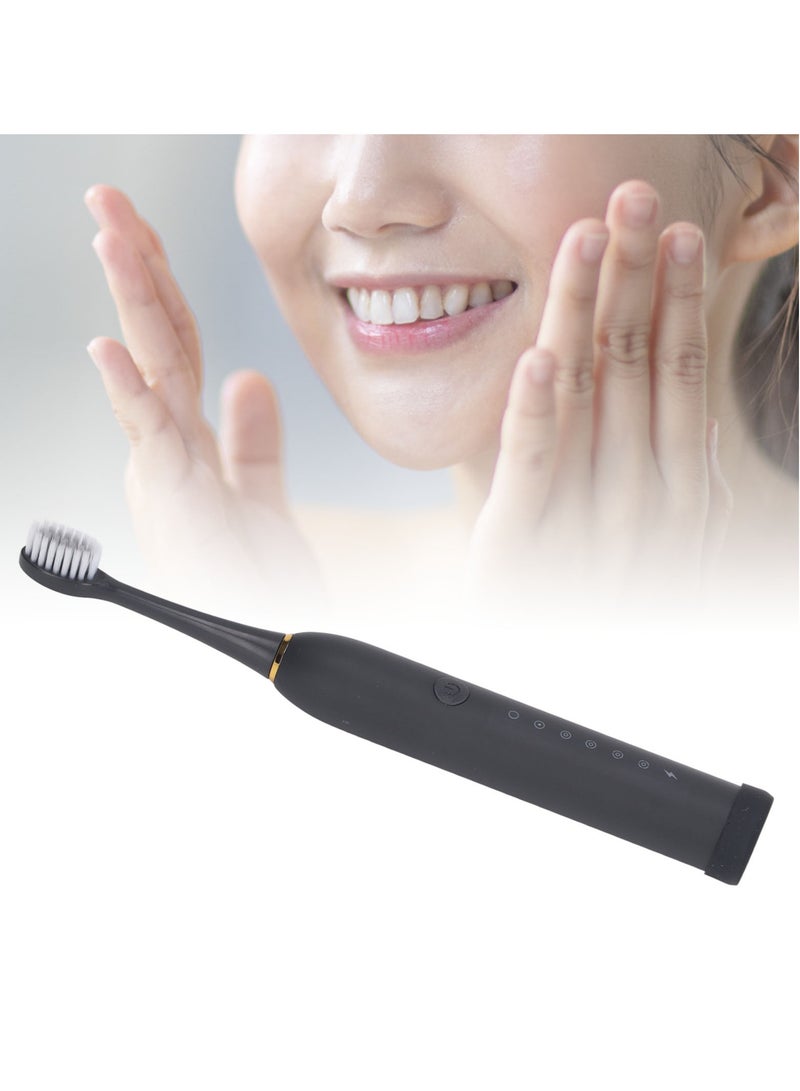 Velaurs Electric Toothbrush IPX7 Waterproof 6 Modes Rechargeable Automatic Tooth Brush with 4 Heads Blac - Image 5