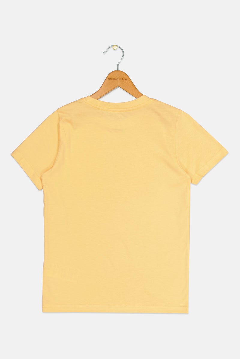 PUMA تي شيرت قصير الأكمام للأطفال الأولاد بطباعة جرافيك، برتقالي - Image 3