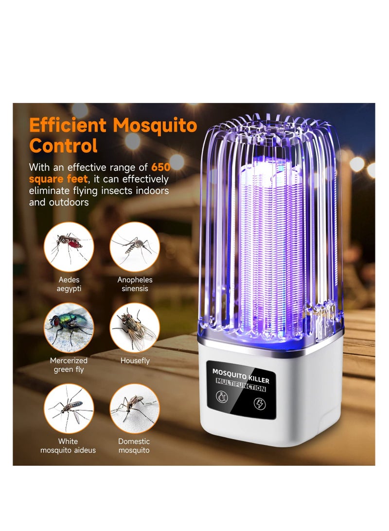 Zikra Bug Zapper, Portable Electric Mosquito Zapper with UV Light for Home Kitchen Patio Backyard Camping Outdoor Indoor, Remotely Remote Control Switch Rechargeable - Image 4