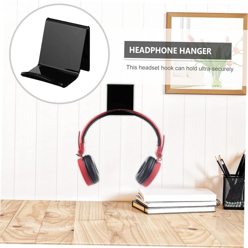 Stylish Acrylic Headphone Wall Mount Holder Stand For Gaming Headset 2 Pack - Image 5