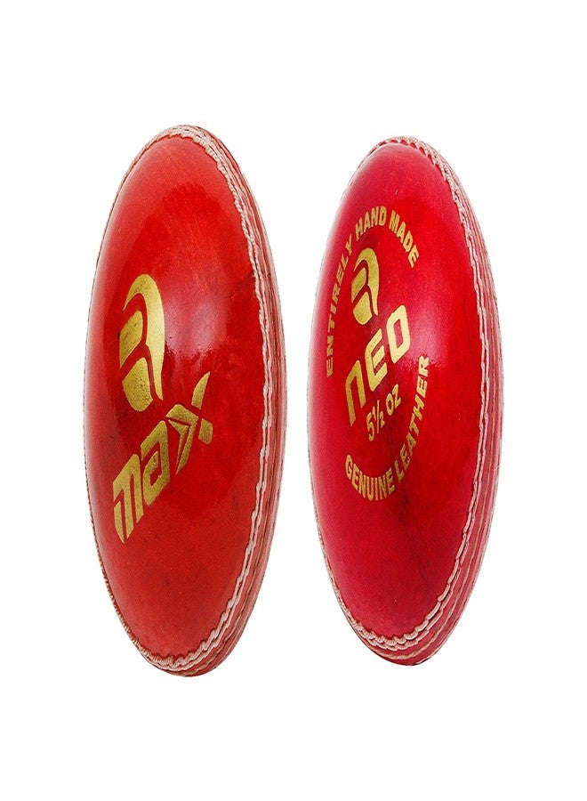 RMAX R-MAX Cricket Ball Leather, Red Neo-A Leather Cricket Ball (4 Part Ball, Pack of 1) - Image 4
