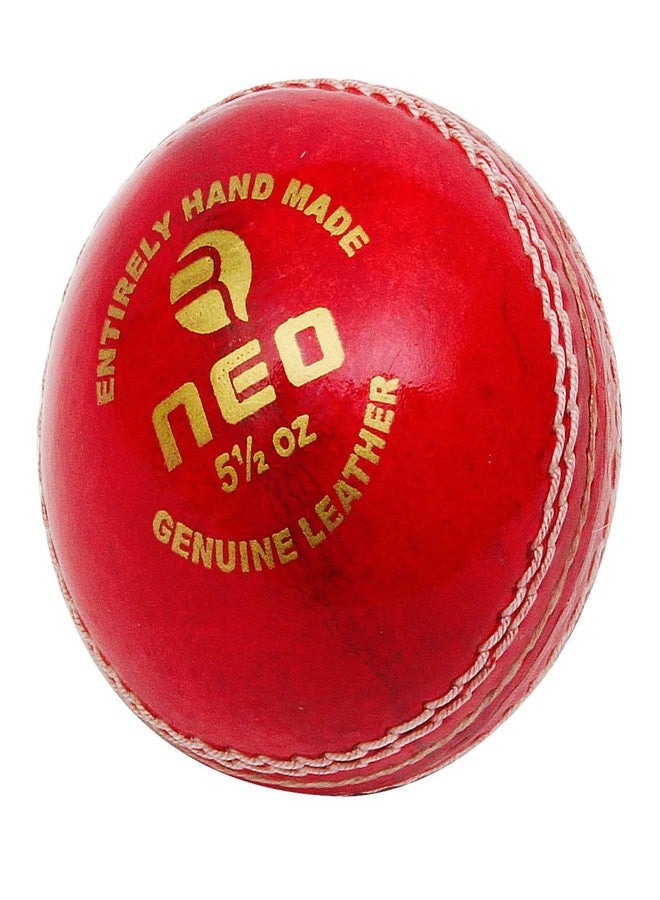 RMAX R-MAX Cricket Ball Leather, Red Neo-A Leather Cricket Ball (4 Part Ball, Pack of 1) - Image 1