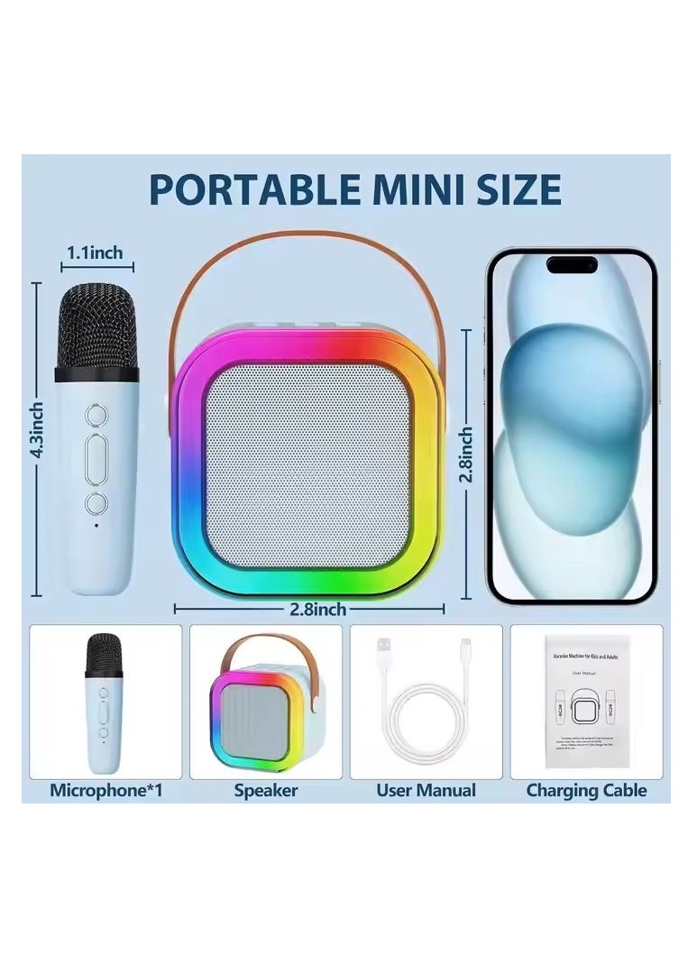 Generic - K-22 Bluetooth Speaker, Lossless Sound, Colorful Lights, 6W Powerful Sound-BLUE - Image 1