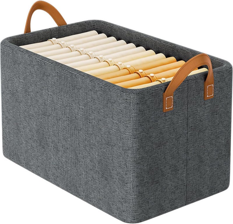 CucinaPro 26L Foldable Wardrobe Organizer for Storage, Cupboard Organizer with Carry Handles for Bedding, Cloth Organizer for Storage Box and Organiser with Metal Frame (26L Without Lid) - Image 1