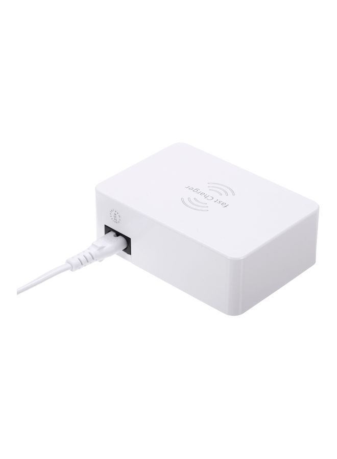 NIBEMINENT 6 Ports LCD USB Wireless Charger White - Image 5