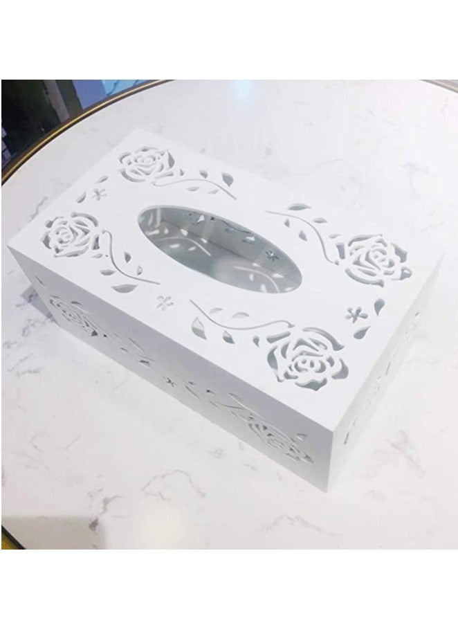 Premium MDF Wood Tissue Box Holder – Modern Decorative Tissue Dispenser for Home, Office, Car, Hotel & Restaurant – Fits Standard Square Tissue Boxes & Loose Tissues - Image 2