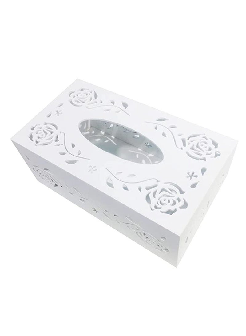 Premium MDF Wood Tissue Box Holder – Modern Decorative Tissue Dispenser for Home, Office, Car, Hotel & Restaurant – Fits Standard Square Tissue Boxes & Loose Tissues - Image 1