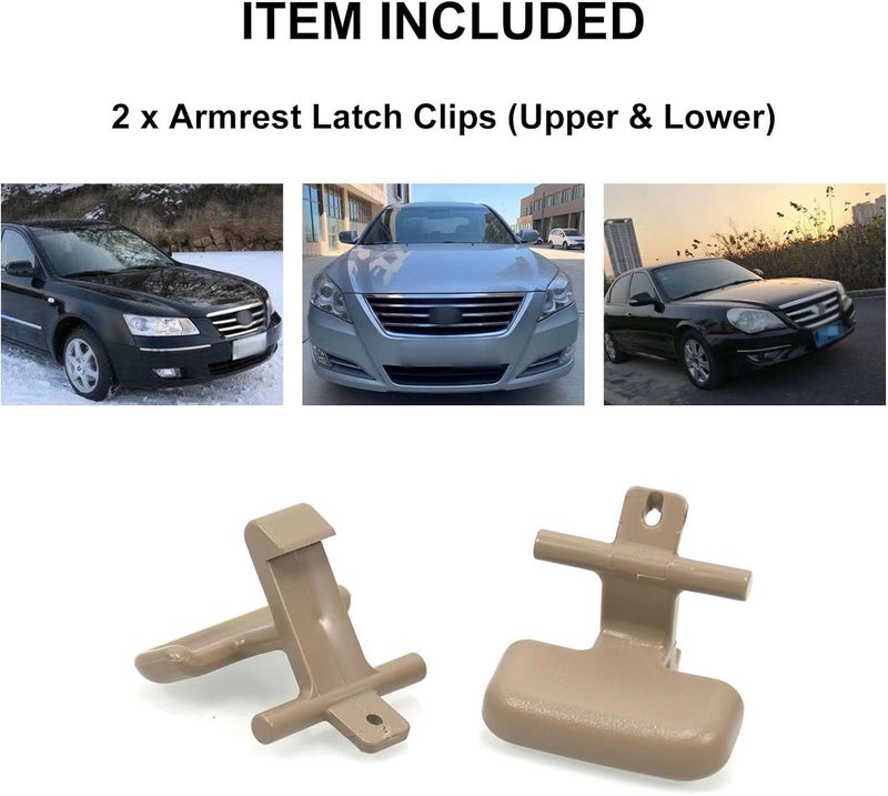 RYANSTAR RACING Beige Armrest Latch Clips for Hyundai Sonata - Image 5