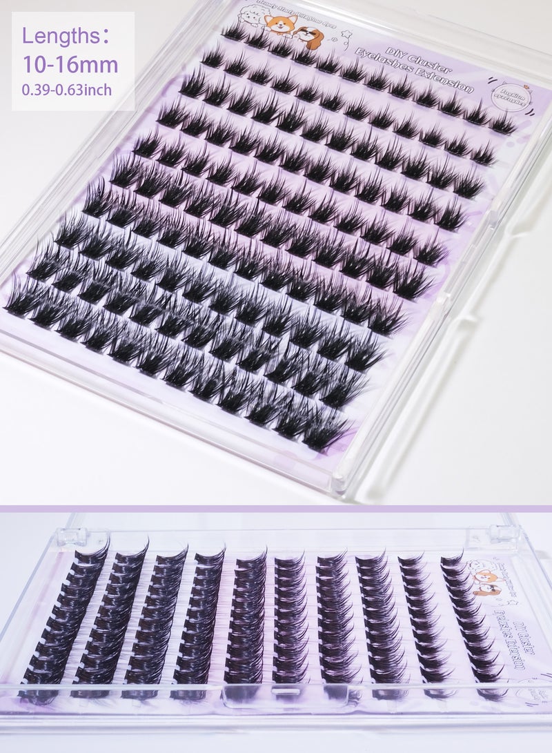 توينكسيل مجموعة رموش اصطناعية ذاتية الصنع مع غراء وملقط، 120 رموشًا ثلاثية الأبعاد بأطوال مختلفة، كثافة كبيرة، رموش اصطناعية ذاتية التطبيق، مريحة في الارتداء، قابلة لإعادة الاستخدام - Image 2